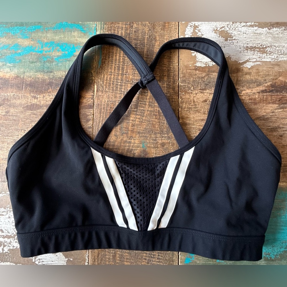 White Fox Boutique Black Mesh Sports Bra